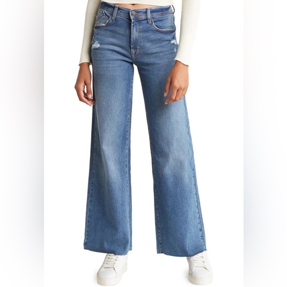 Kensie | Jeans | Kensie Vintage Luxe Kaya Distressed Wide Leg Jeans ...